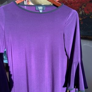 MSK Purple Bell Sleeve Dress, size PS